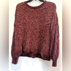 Pink Rose chenille feel sweater large